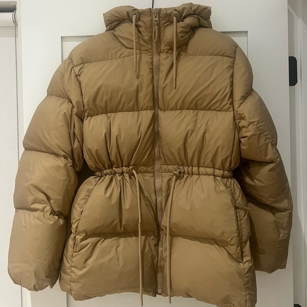 Aritzia Wilfred Laramie Puffer Coat in Oxford Tan Size Small - Picture 2 of 10